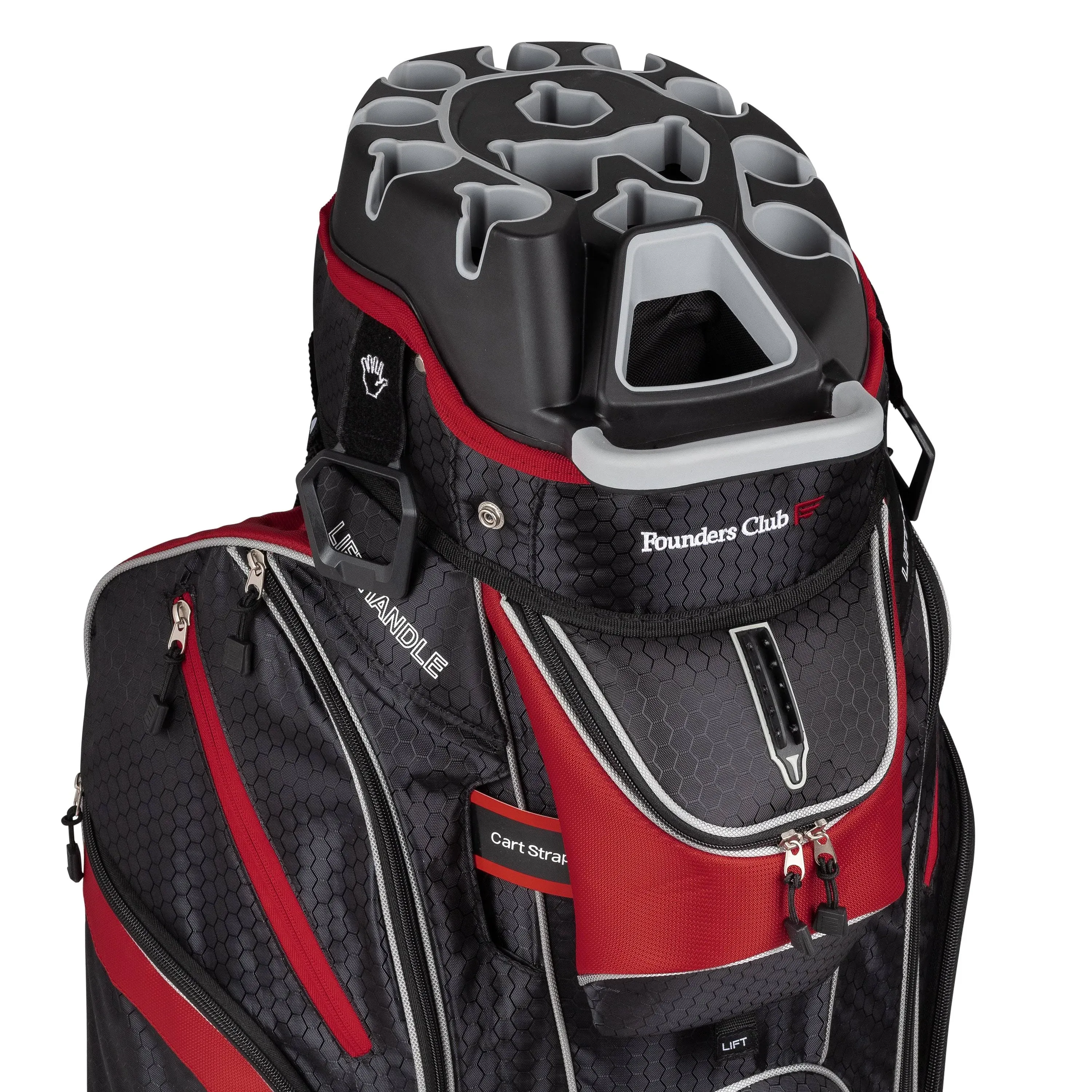 Founders Club Premium Cart Bag with 14 Way Organizer Divider Top