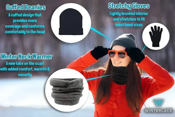 72x Winter Gloves, Beanies, Neck Warmers Unisex Bulk Pack Donation Charity Care Bundle