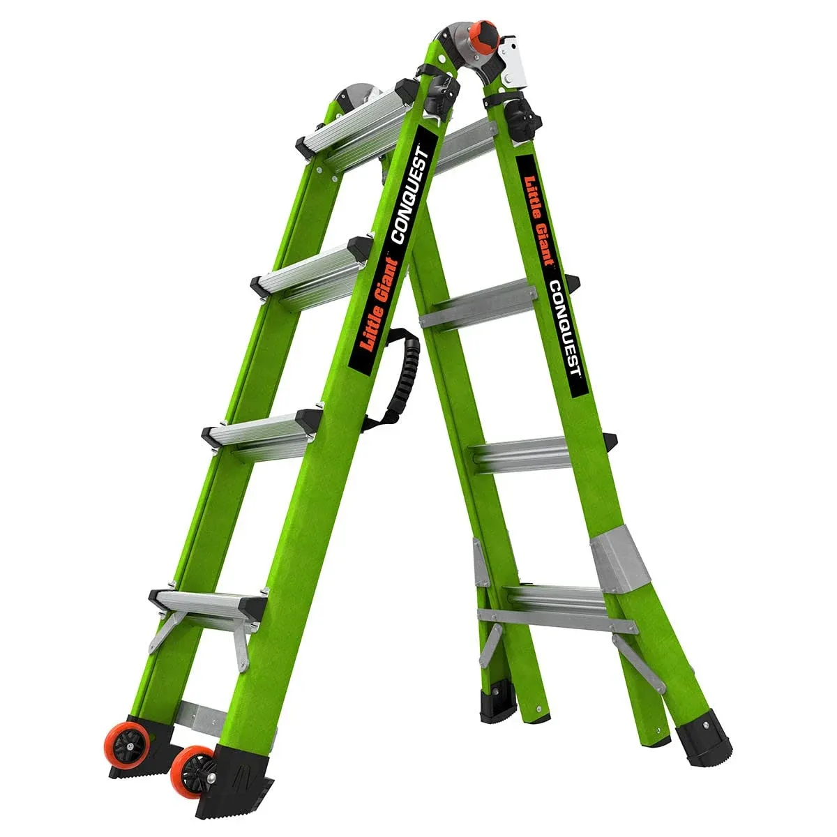 Little Giant Ladders Conquest 18.1-ft Reach Type 1a- 300-lb Load Capacity Telescoping Multi-Position Ladder Lowes.com