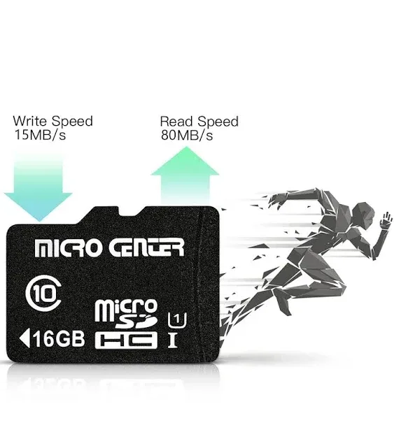 INLAND Micro Center 16GB Class 10 MicroSDHC Flash Memory Card with Adapter for Mobile Device Storage Phone, Tablet, Drone & Full HD Video Recording - 80MB/s UHS-I, C10, U1 (10 Pack)