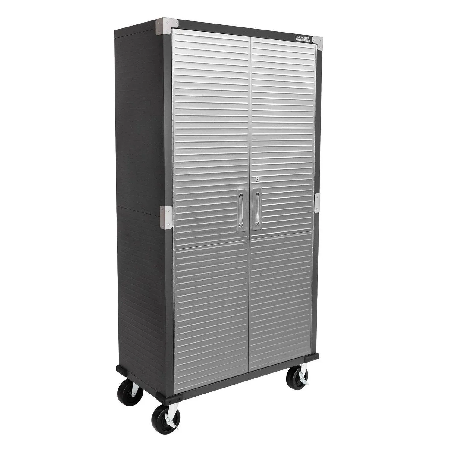 Seville Classics UltraHD Tall Storage Cabinet - Graphite:- Graphite