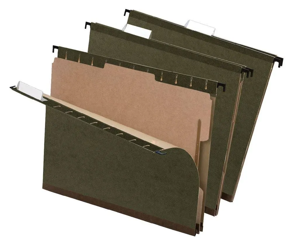 Pendaflex SureHook Reinforced Hanging Divider Folders, Standard Green, Letter, 10 ...