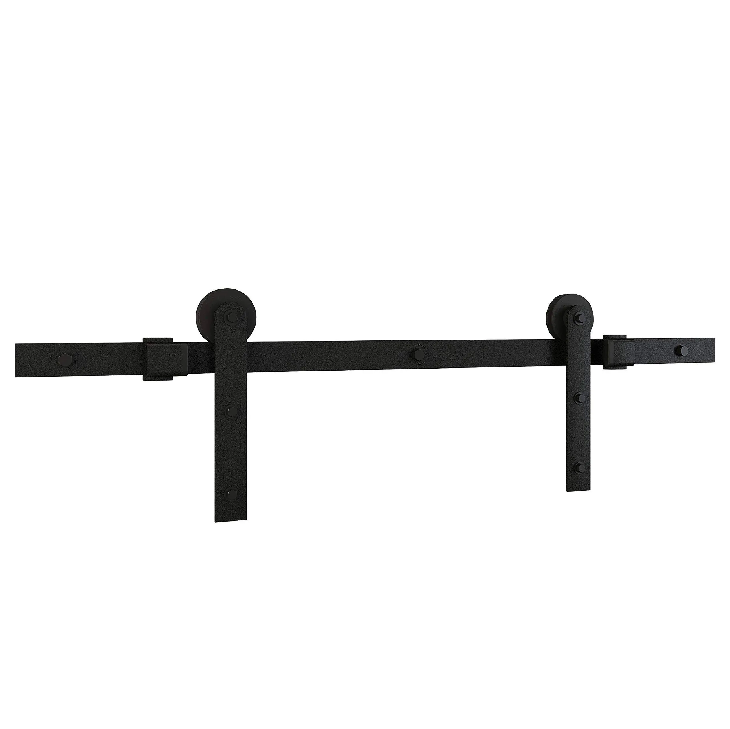 National Hardware N700-001 Matte Black Finish Builder Barn Door Track 72&#034;