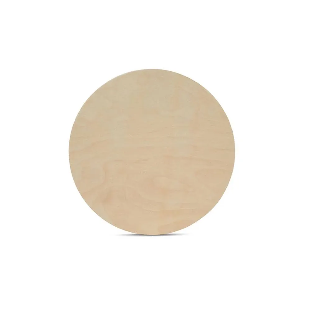 Wood Circle Discs 7 inch 1/2 inch Thick, Unfinished Birch Rounds | Woodpeckers