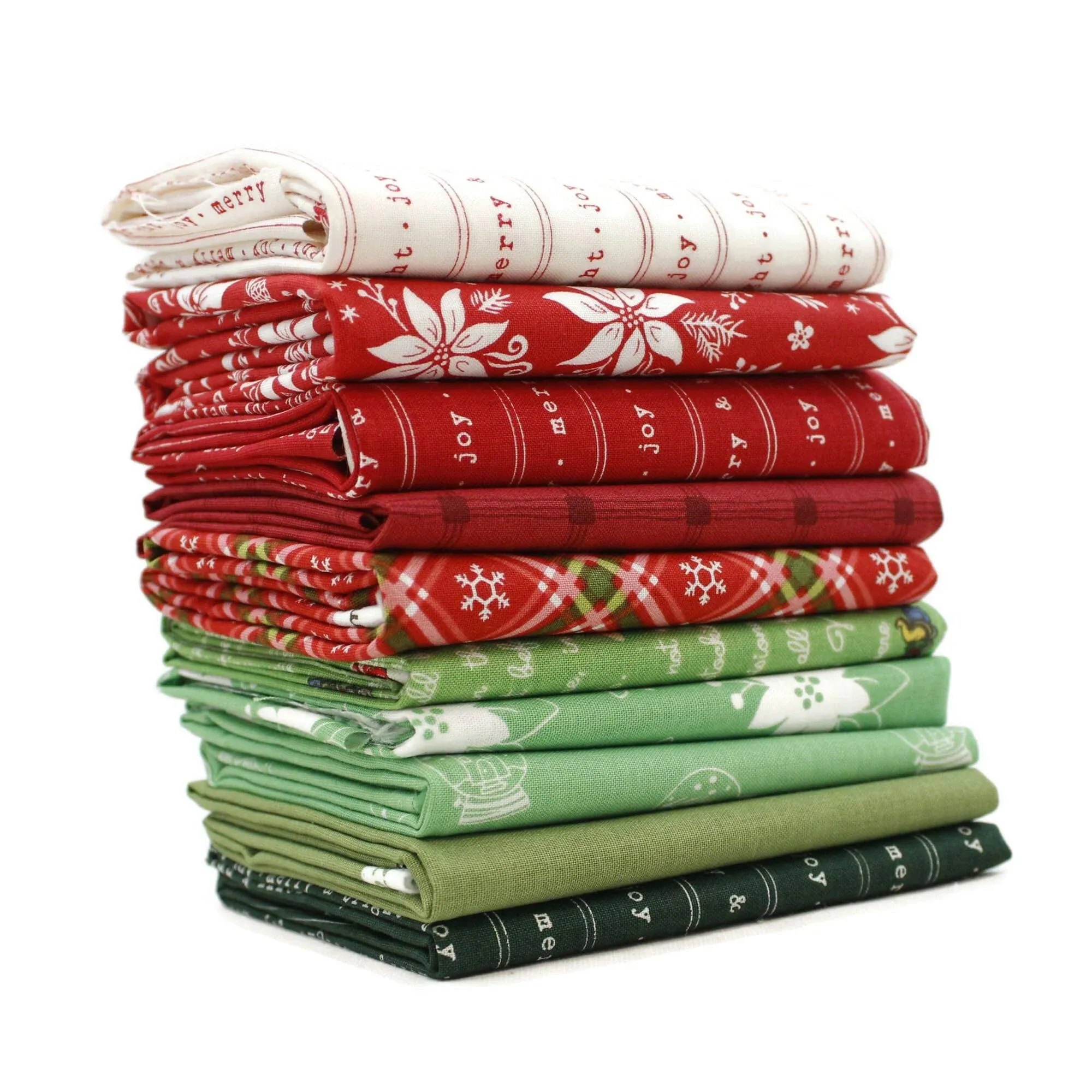 Christmas Fat Quarter Bundle (10 Pcs) by Mixed Designers for Southern Fabric