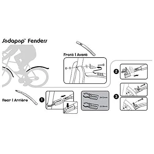 Portland Design Works Soda Pop City Bike Width Clip-on Fender Set