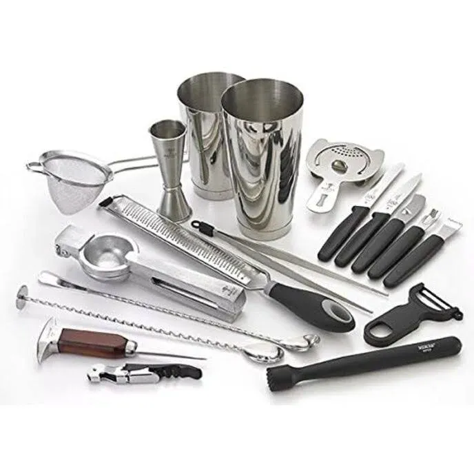 Barfly M37102 Deluxe Cocktail Set, 19-Piece, Stainless Steel