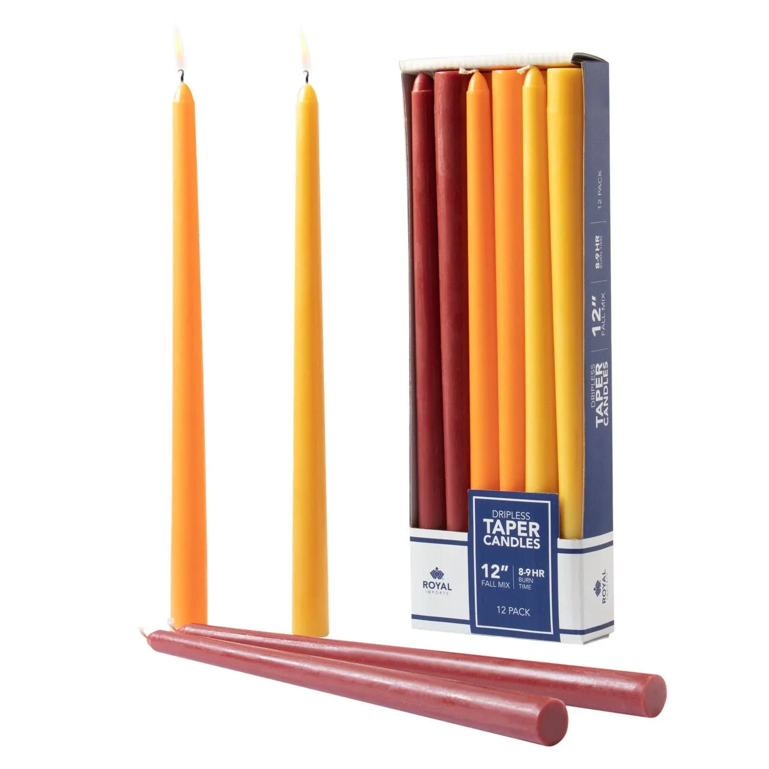 Royal Imports Unscented Taper Candles, Tall Elegant Premium, Dripless & Smokeless ...