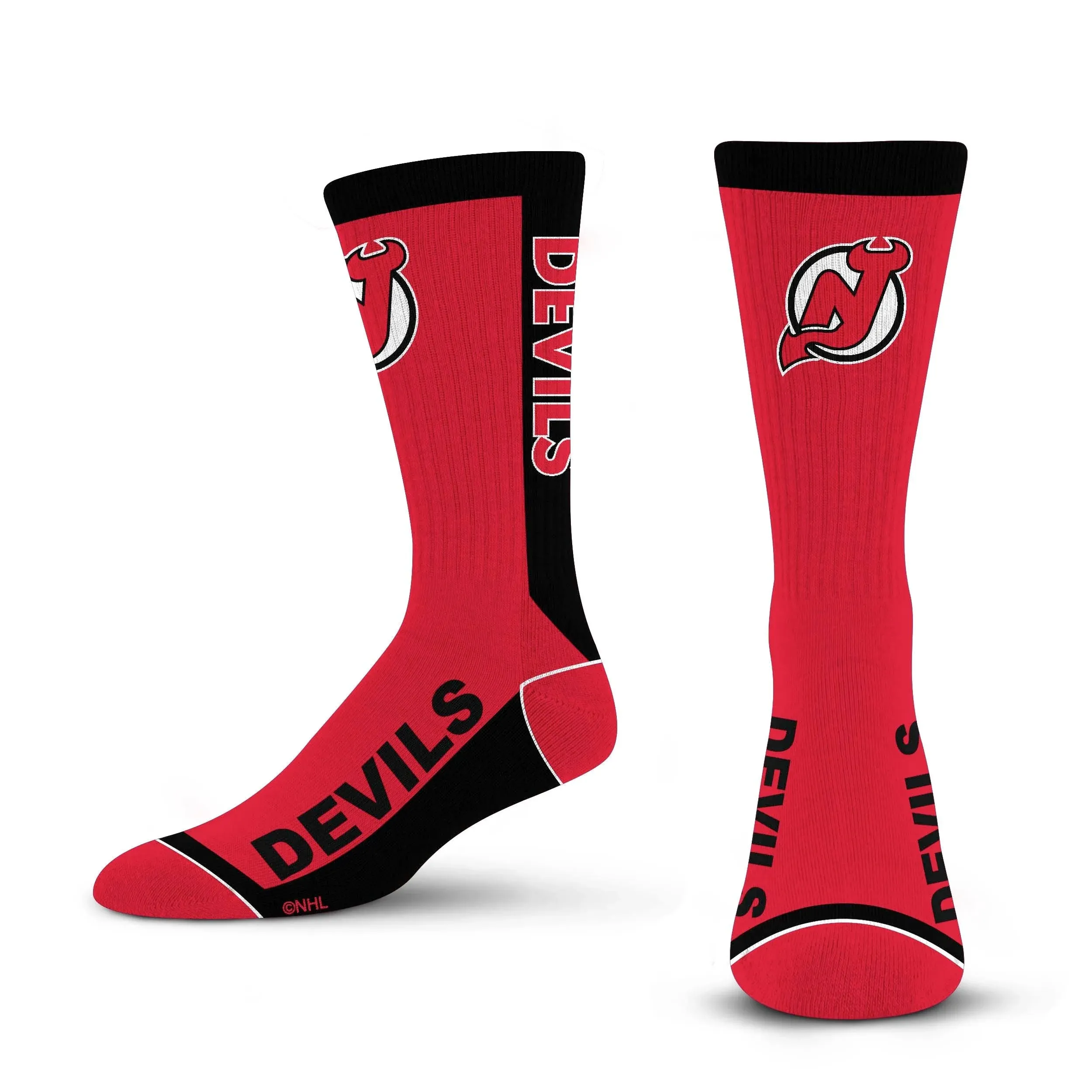 "NEW JERSEY DEVILS Men's For Bare Feet MVP Socks"