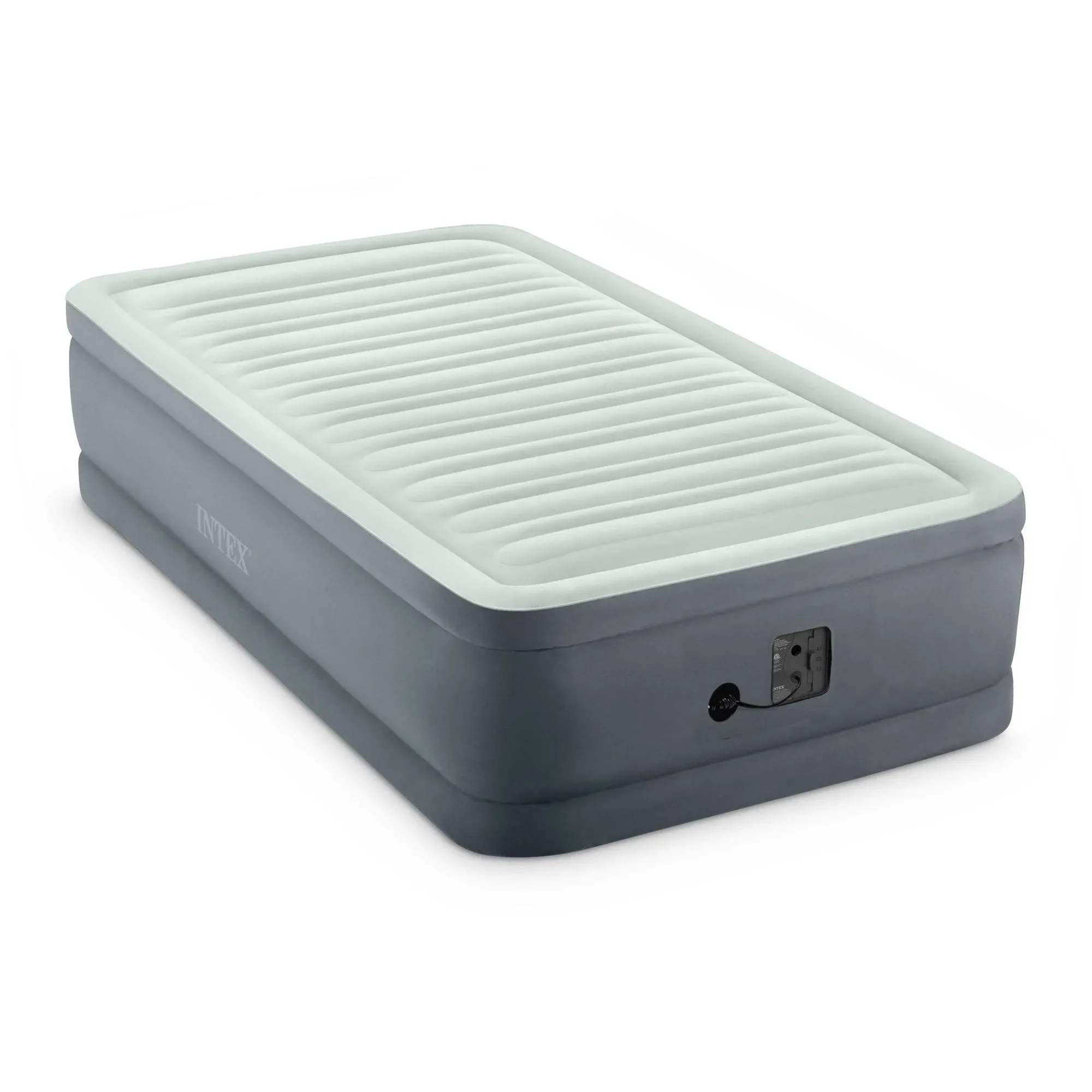 Intex PremAire I Fiber-Tech Elevated Air Mattress Bed with Built-in Pump, Twin