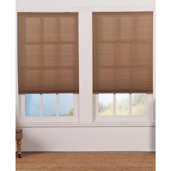 Cut-to-Width Linen Cordless Light Filtering Polyester 3/8 in. Cellular Shade 23 in. W x 64 in. L