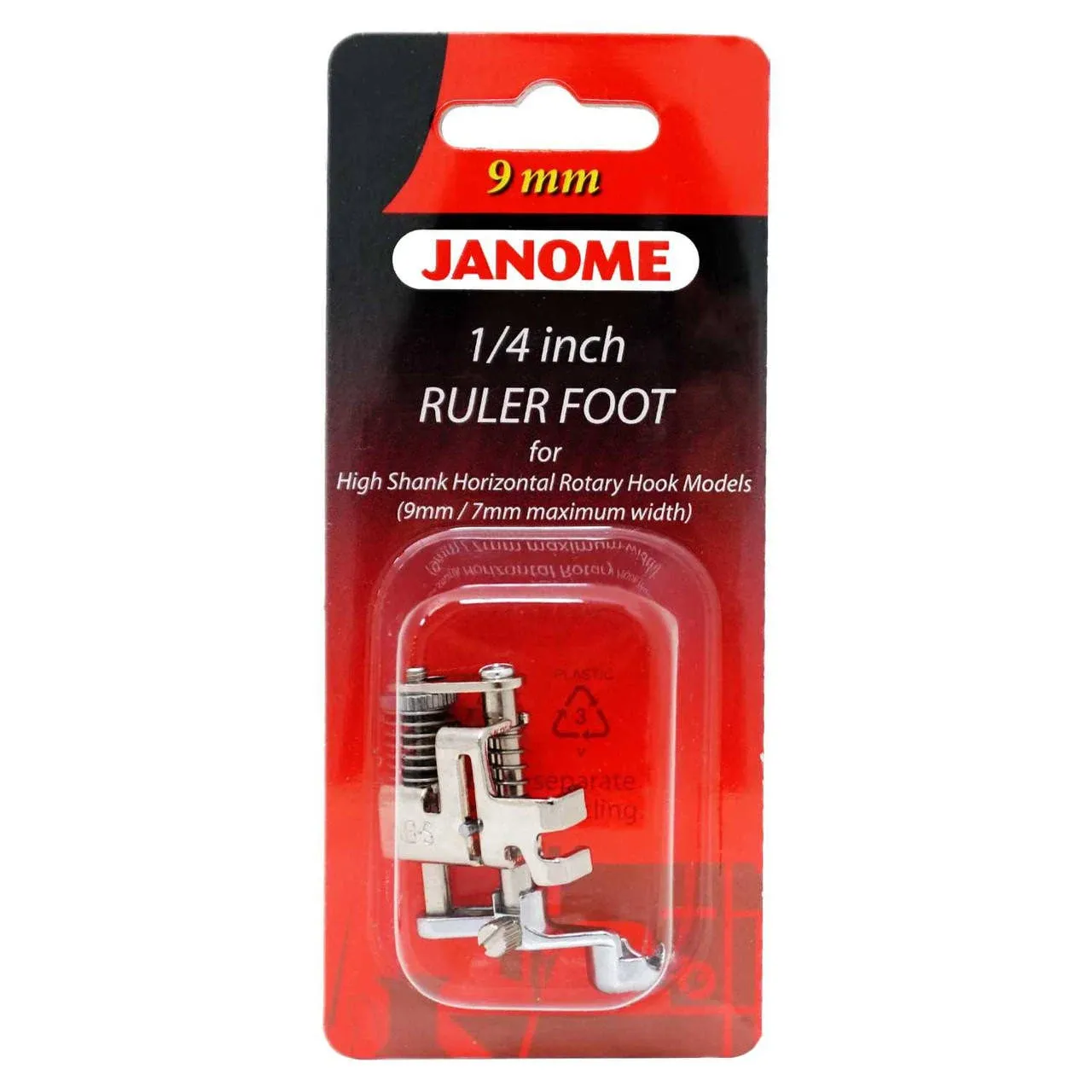 Janome 1/4 inch Ruler Foot for 9mm High Shank