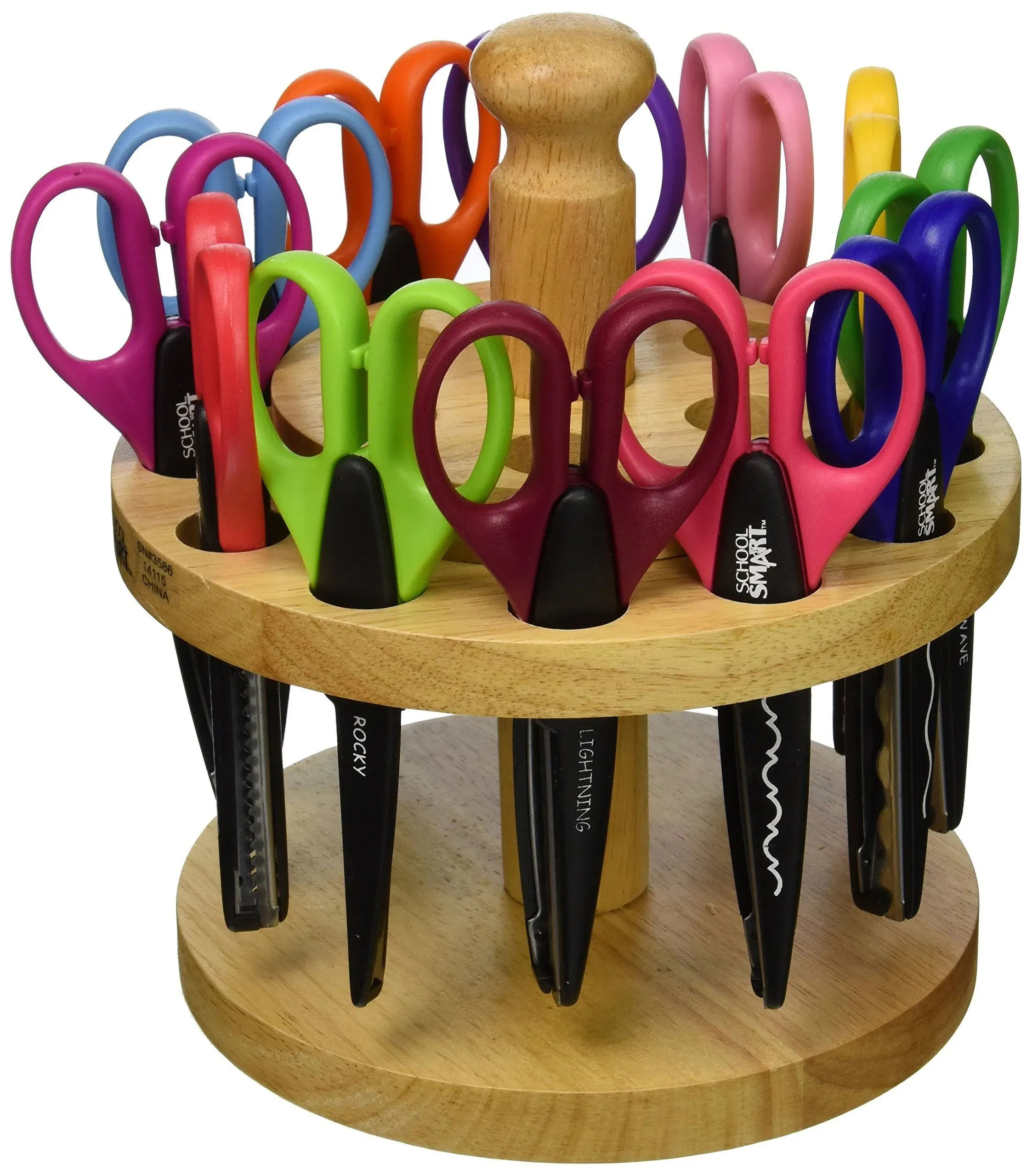 School Smart Paper Edger Scissors 6-1/2 x 2-1/2 Inches Assorted Colors Set of 12