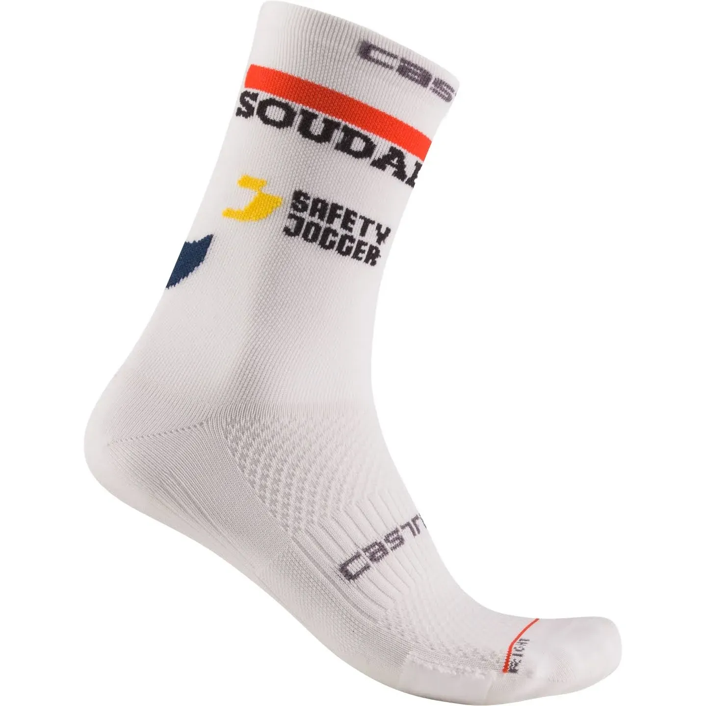 men Castelli Quick-Step Rosso Corsa Pro 15 Sock