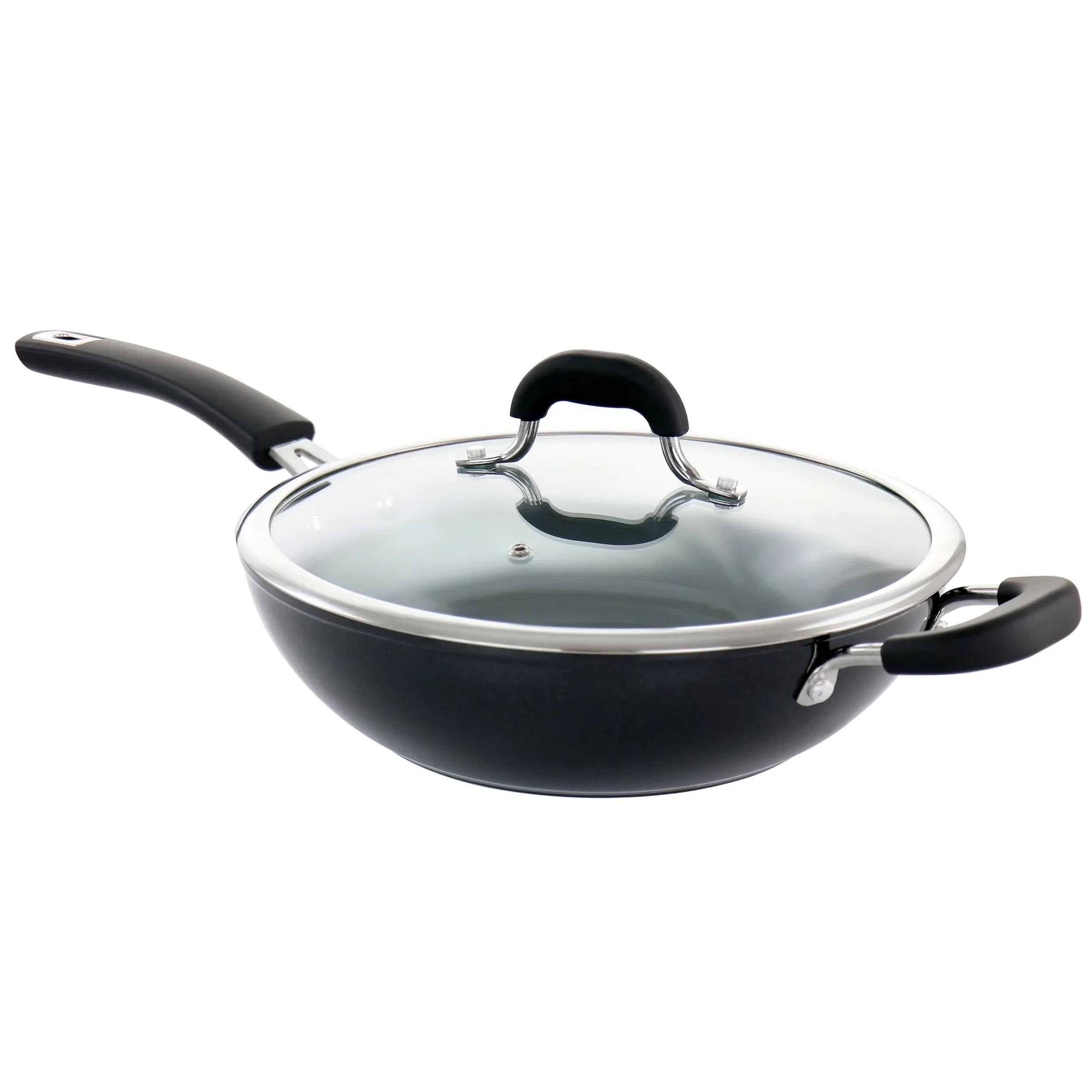 Kenmore Arlington 11 in. Nonstick Aluminum Wok in Black Diamond