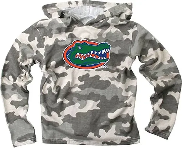 Wes and Willy Youth Camo Long Sleeve Hooded T-Shirt