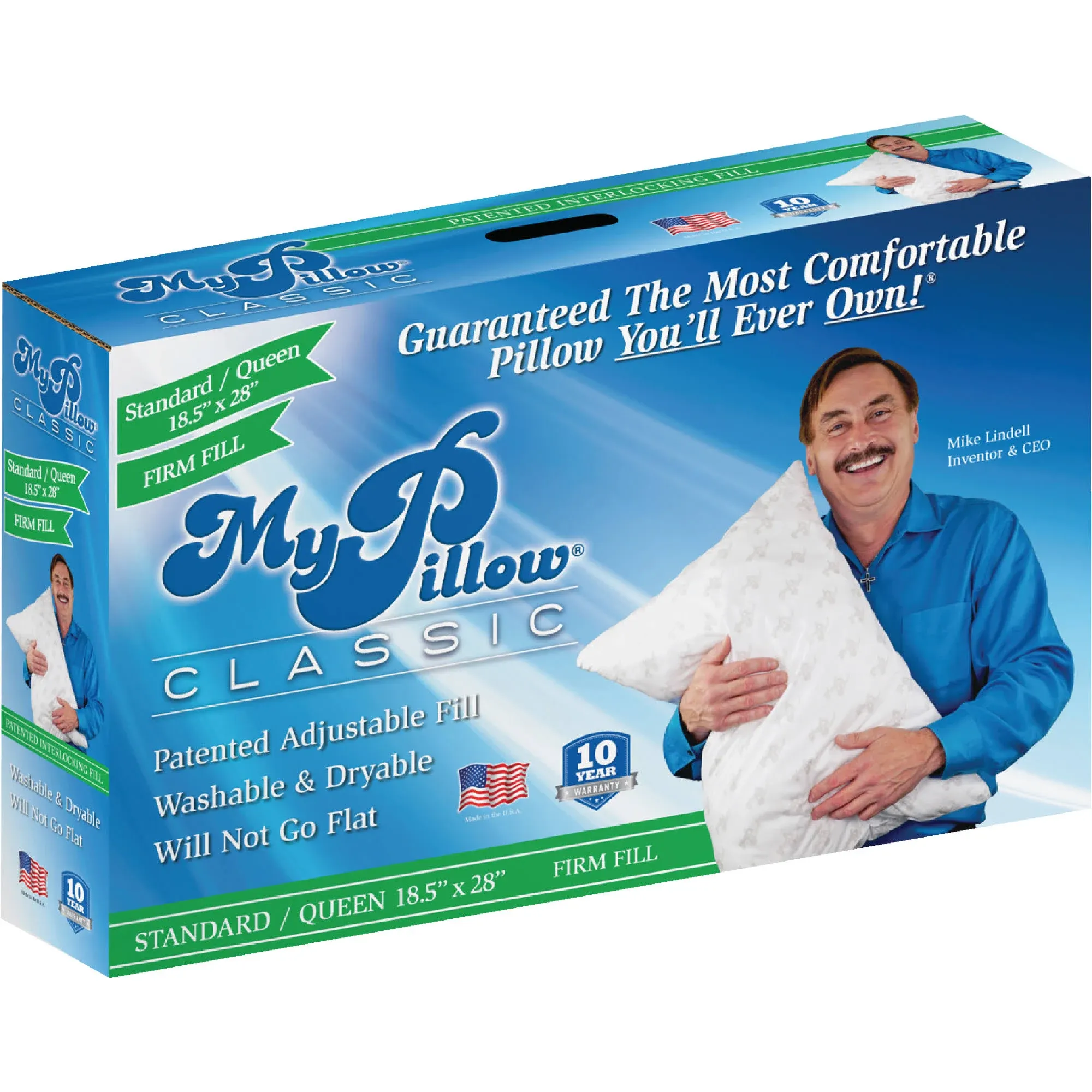 MyPillow 6022202 Cotton Classic Standard Bed Pillow Pack of 2