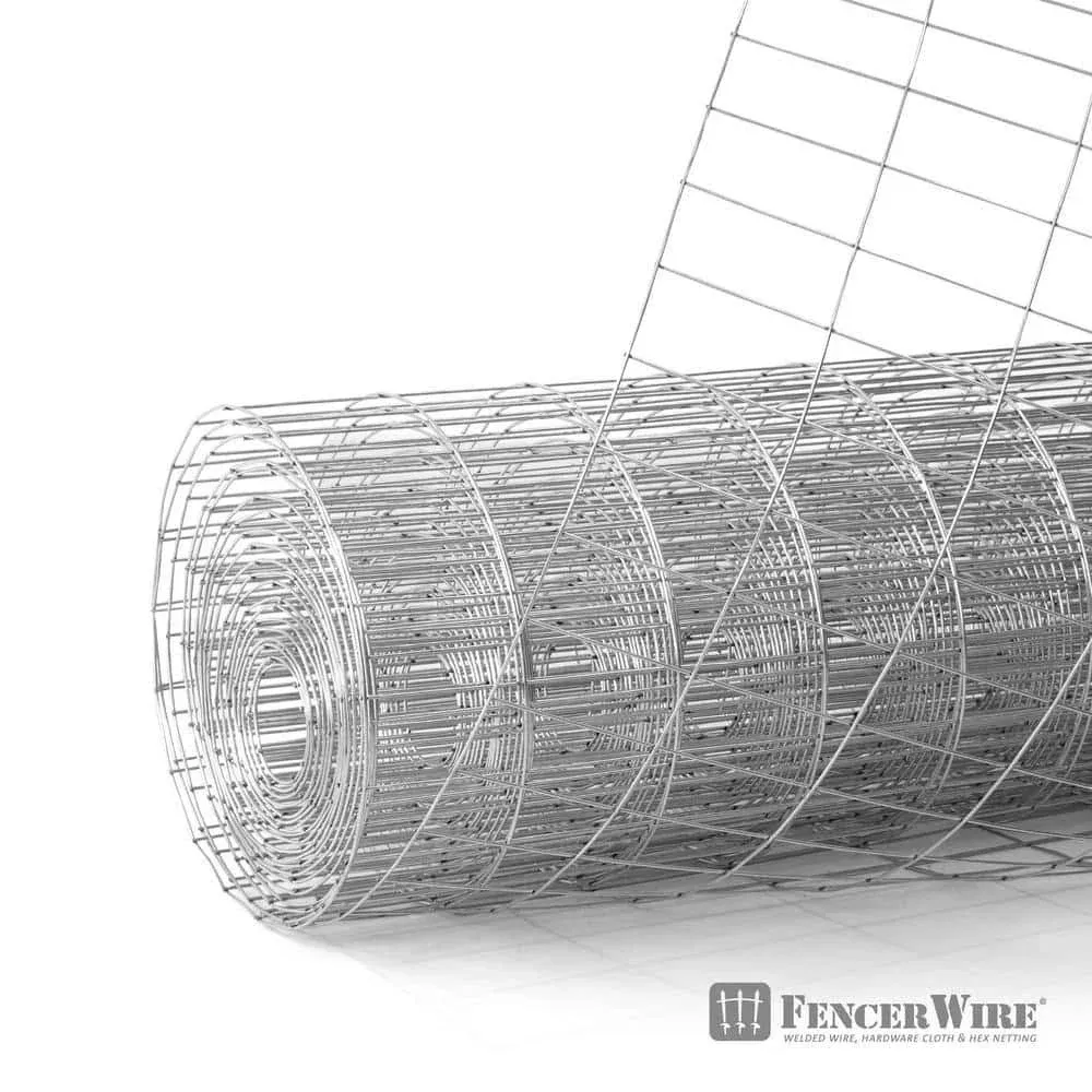 Fencer Wire Welded Wire Fence 12.5 Gauge, Galvanized Welded Fence Wire Roll, Mesh Size 2-Inch x 4-Inch, Hog Wire Fencing Cage, Multiple Use for Home Improvement & Animals Enclosure (2ft. x 50ft.)