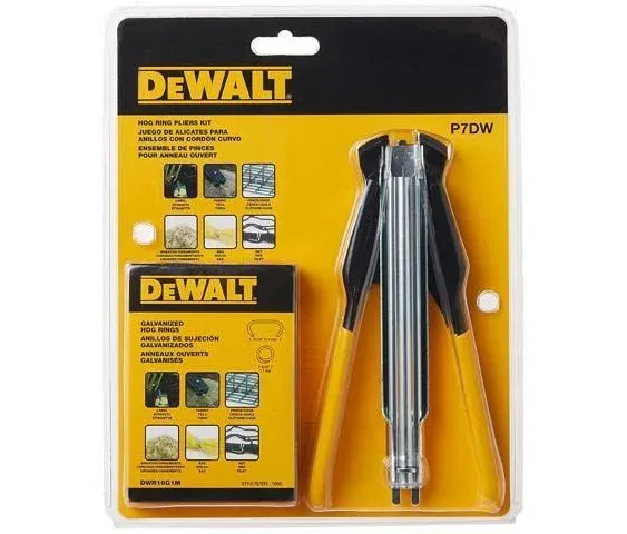 DeWalt P7DW Hardened Steel Hog Ring Pliers Kit