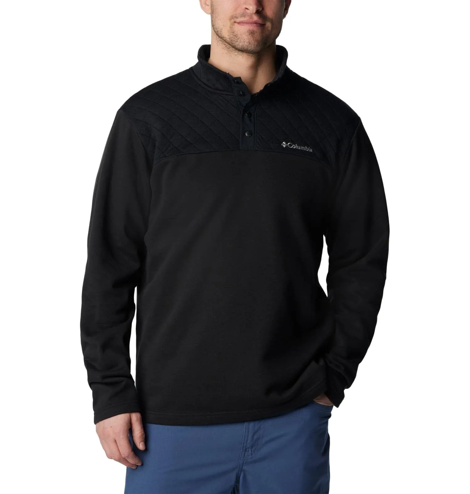 Columbia Men's Hart Mountain Quilted Half Snap Pullover - M - Black