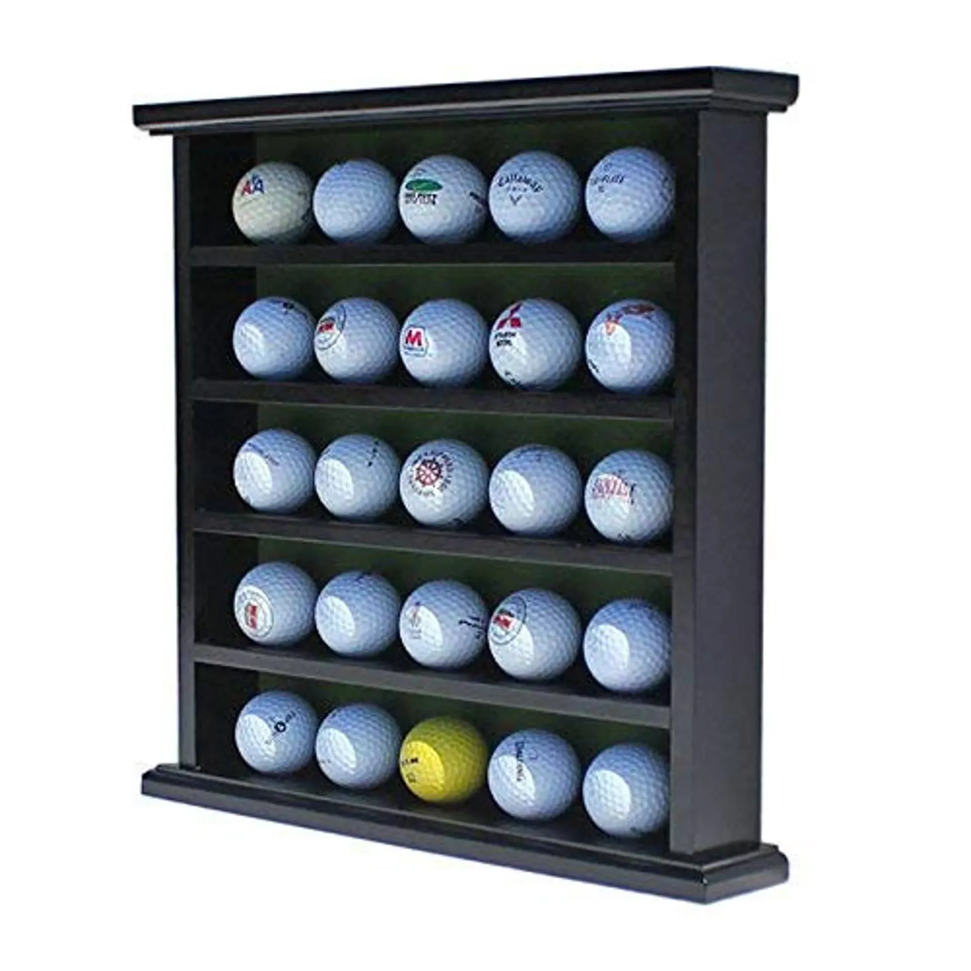 DisplayGifts Golf Gifts Golf Ball Display Case Wall Rack Cabinet, NO Door