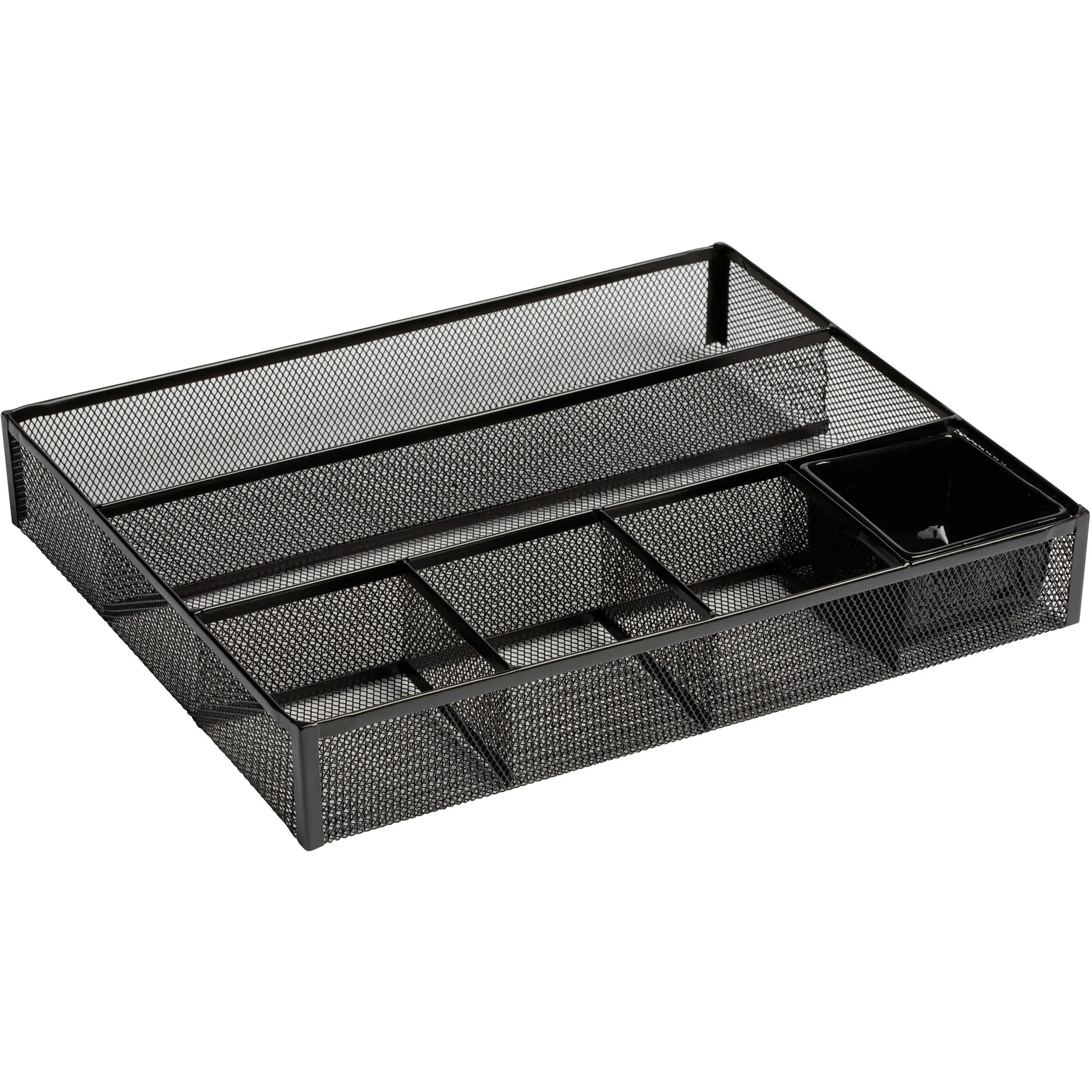 Rolodex Deep Desk Drawer Organizer Metal Mesh Black