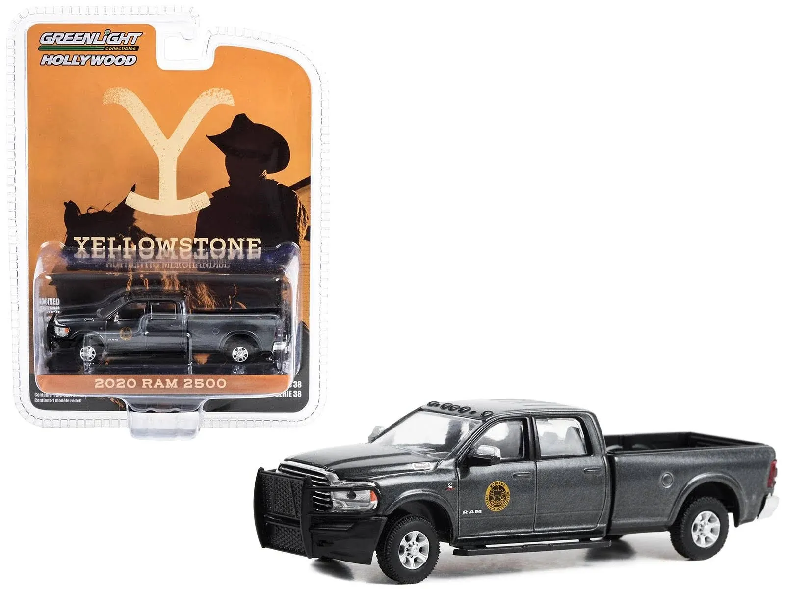 2020 Ram 2500 Pickup Truck Dark Gray Metallic 1/64 Diecast Model Car Greenlight