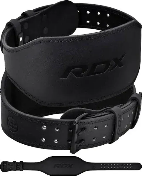 RDX Weight Lifting Belt Gym Fitness, Cowhide Leather, 4” 6” Padded Lumbar Back Support, 10 Adjustable Holes, Weightlifting Powerlifting Bodybuilding