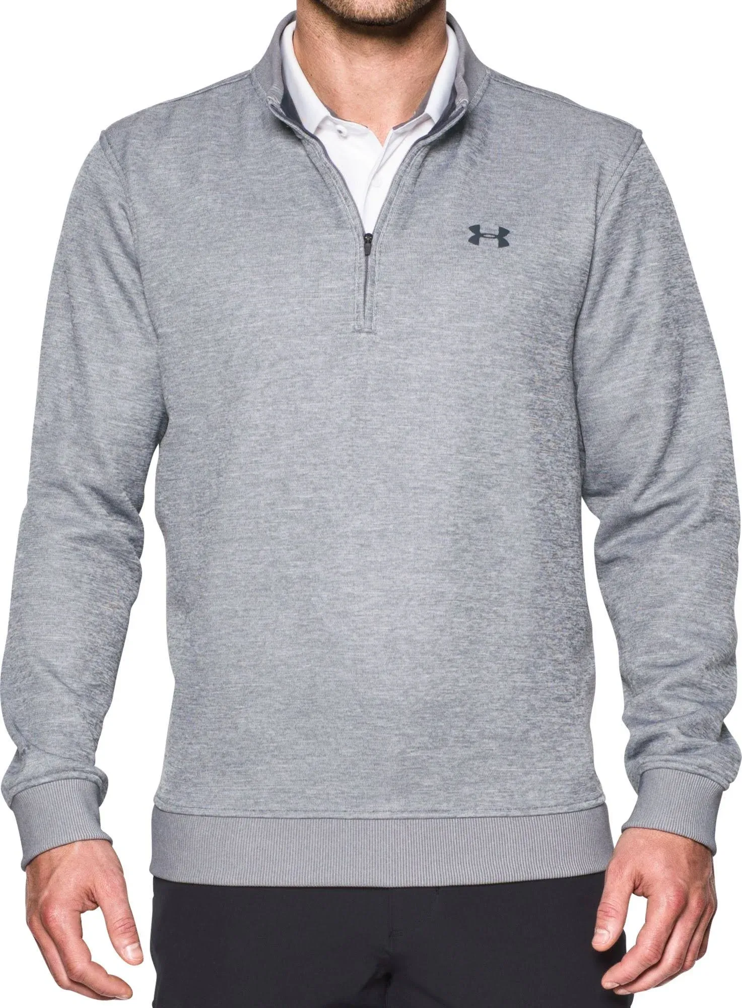 "Under Armour Men's Baroque Green/Black Storm SweaterFleece 1/4 Zip"