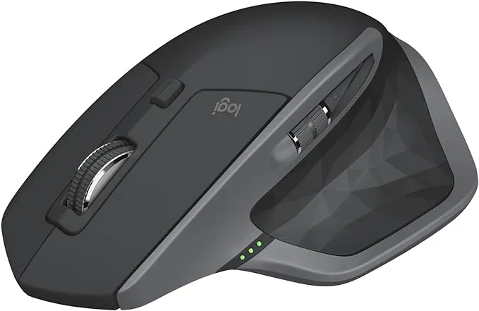 Logitech MX Master 2S Wireless Mouse – Use on Any Surface, Hyper-Fast Scrolling, Ergonomic Shape, Rechargeable, Control Upto 3 Apple Mac and Windows Computers, Graphite (Discontinued by Manufacturer)