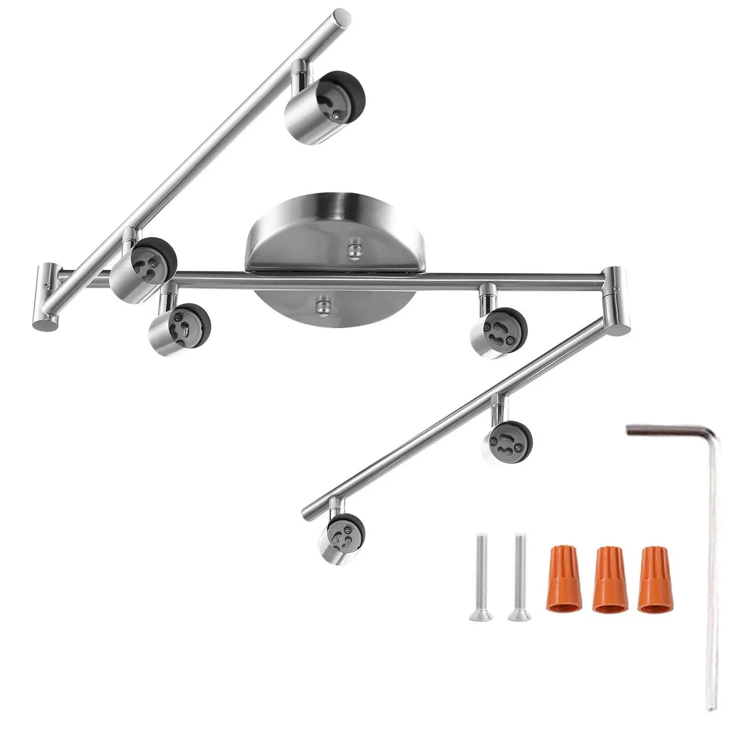 AIBOO 6-Light Adjustable Dimmable Track Lighting Kit