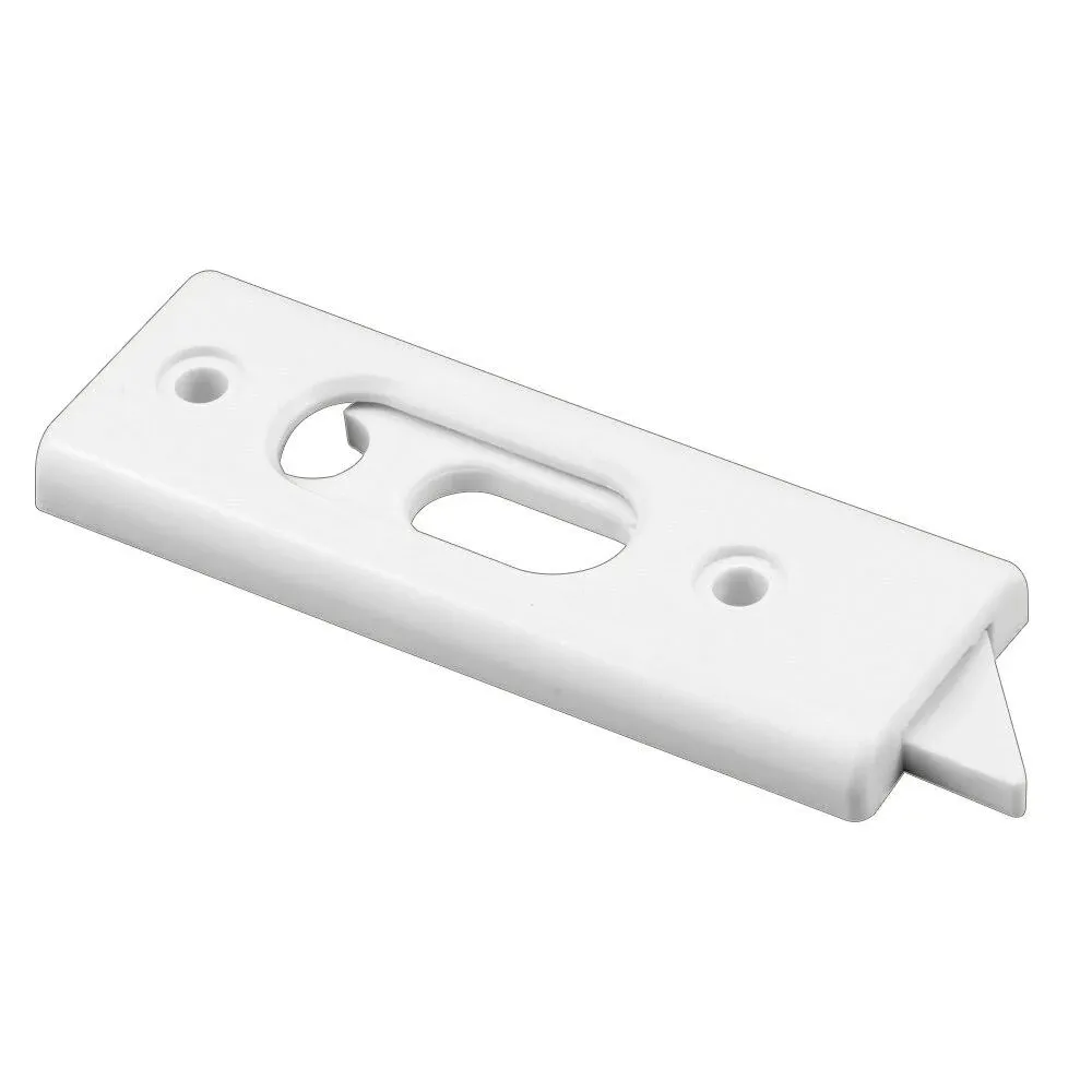 Tilt Latch, Spring-Loaded, White, Plastic, 2-5/16 in. Hole Centers 2 Pack