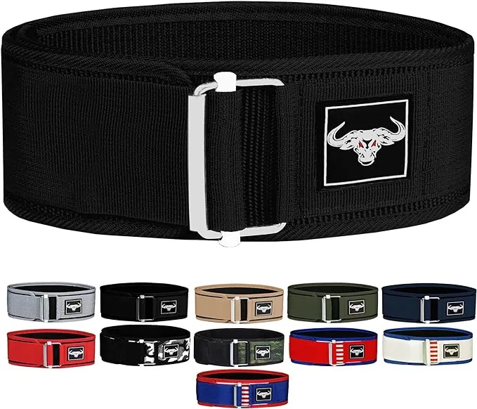 IBRO Quick Locking Premium Weight Lifting Belt - Powerlifting, Cross Training for Men and Women - 4 Inch Back Support, Metal Buckle - Professional Fitness, Olympic Lifting, Deadlift Black MIBRO Quick Locking Premium Weight Lifting Belt - Powerli…