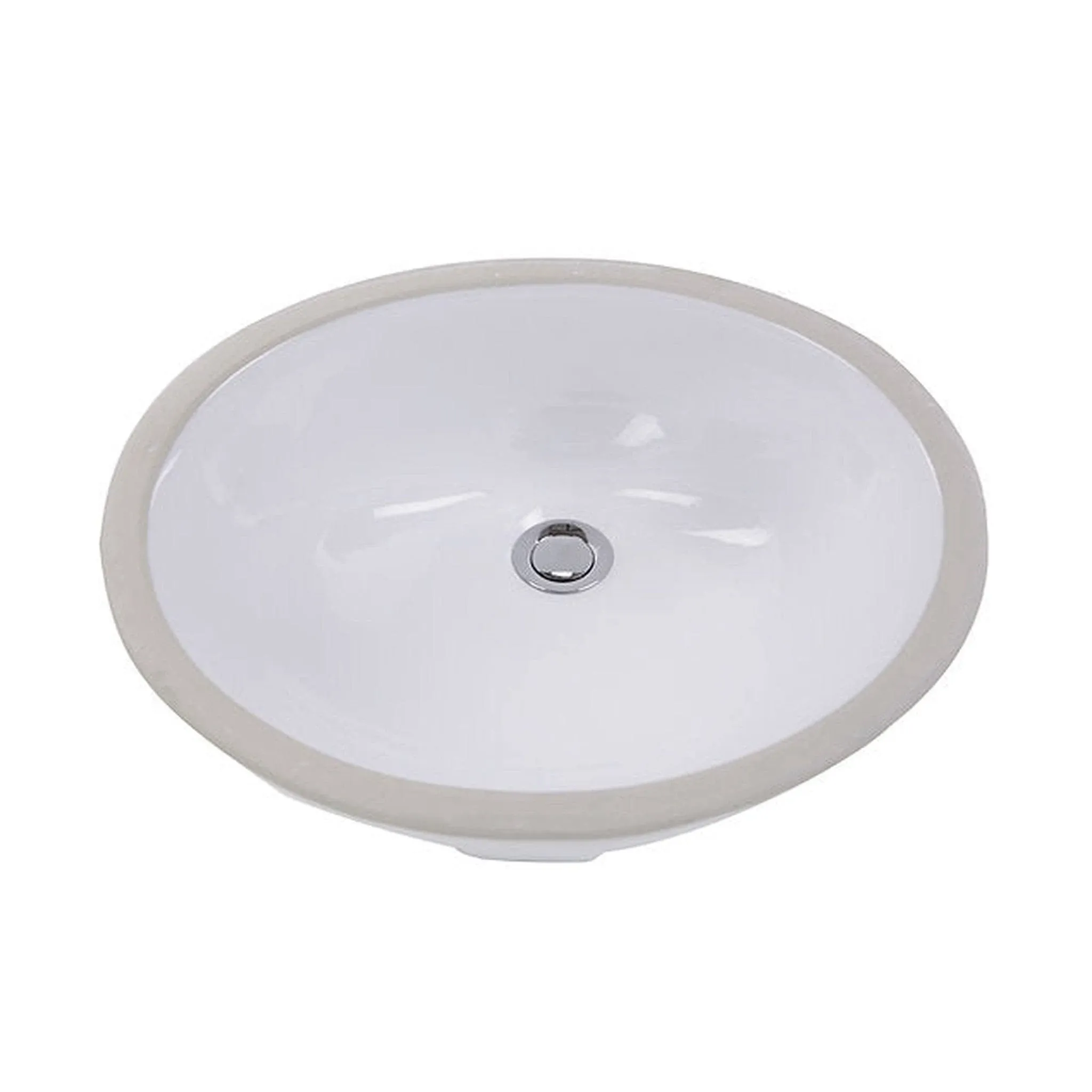 Nantucket Sinks GB-17x14-W Glazed Bottom Undermount Ceramic Sink In White