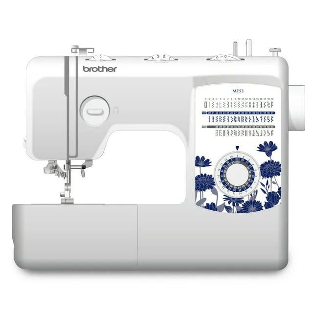 Brother MZ53 Full-Size Sewing Machine with 53 Built-in Stitches, One-Step Buttonhole Stitch, Buttonhole Foot and Finger Guard