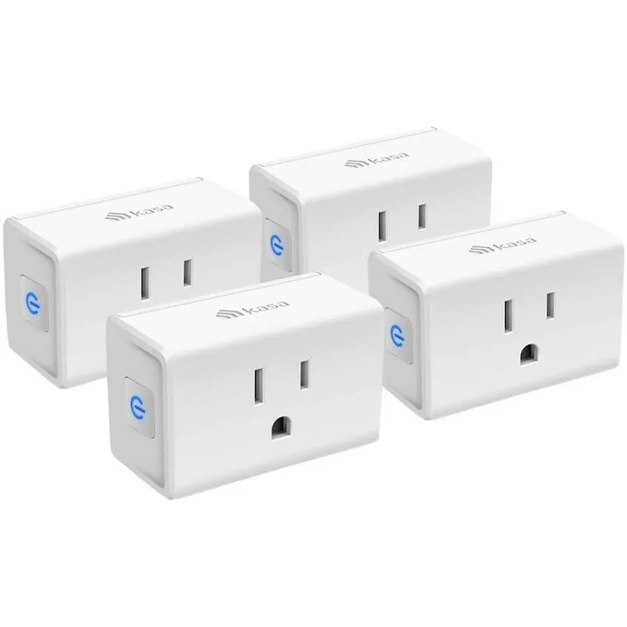 Kasa Smart Plug Mini 15A, Smart Home Wi-Fi Outlet Works with Alexa, Google Home & IFTTT, No Hub Required, UL Certified, 2.4G WiFi Only, 4-Pack(EP10P4) , White