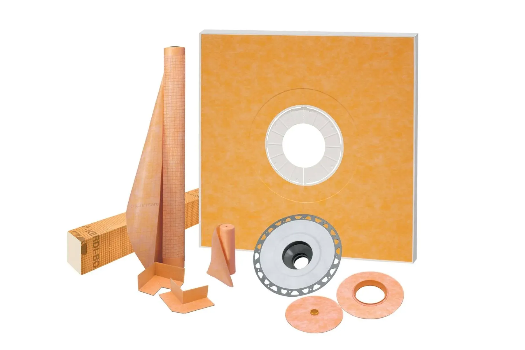 Schluter Kerdi-Shower-Kit 48" x 48" PVC STN STEEL