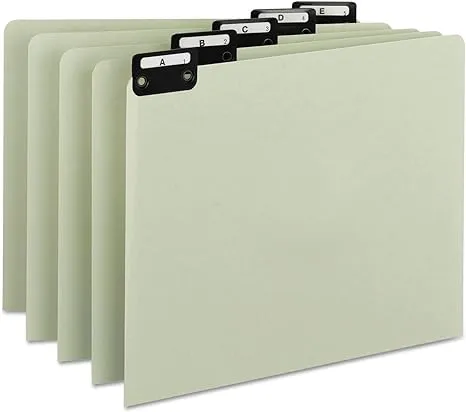 Smead Recycled Top Tab File Guides Alpha 1/5 Tab Pressboard Letter 25/Set