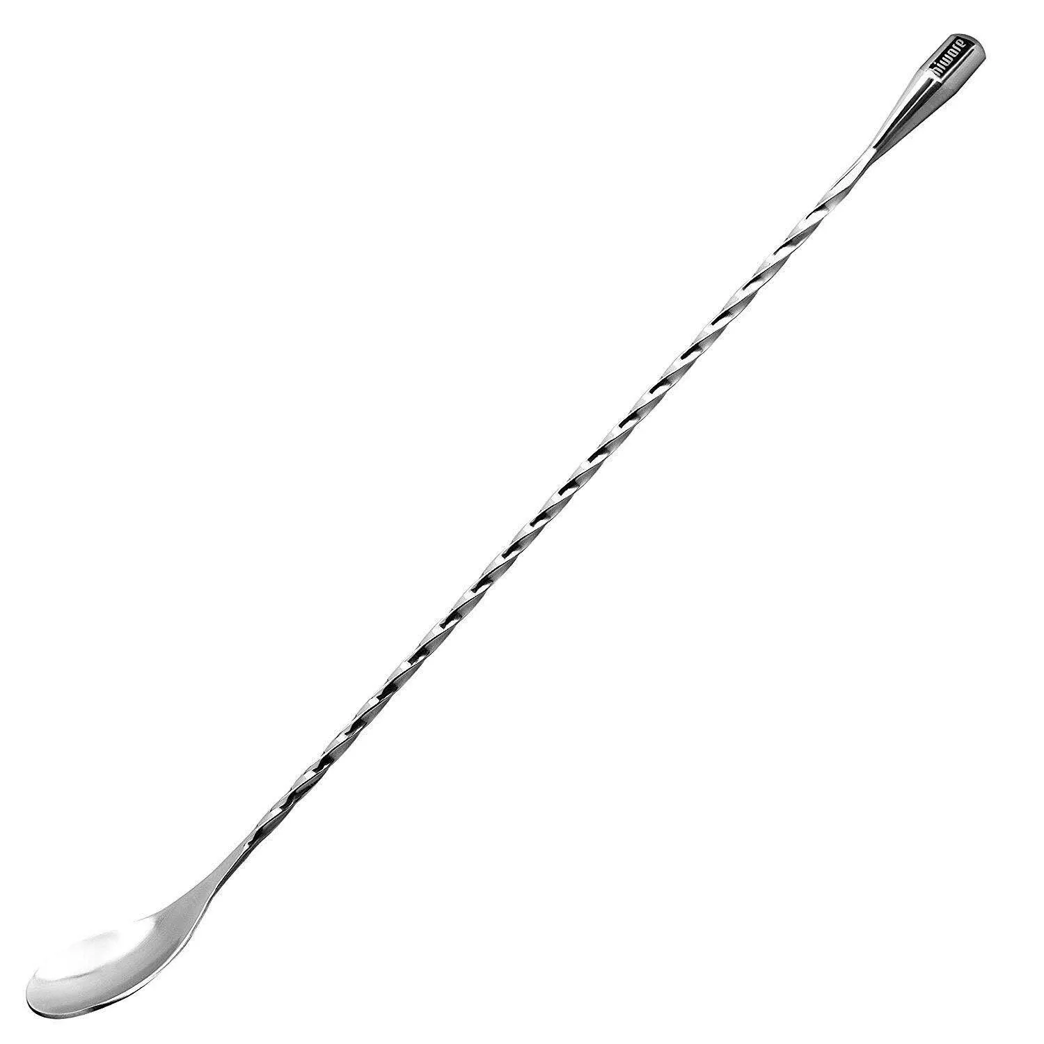 Hiware LZS13B 12 Inches Stainless Steel Mixing Spoon, Spiral Pattern Bar Cocktail ...