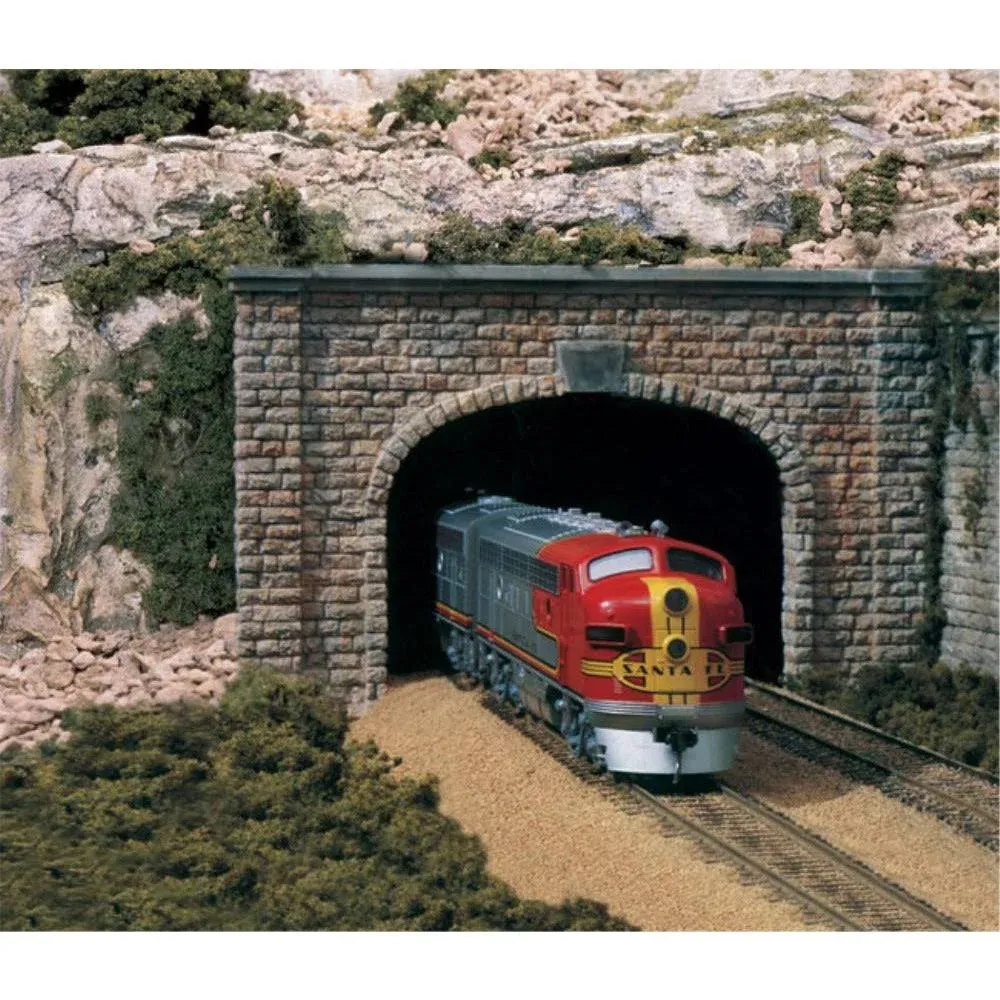 Woodland Scenics HO Cut Stone Double Tunnel Portal