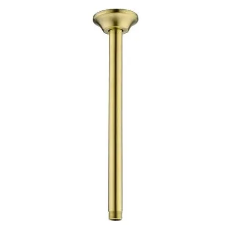 Ill 12 Inch Ceiling Mount Shower Arm And Flange Brushed Gold