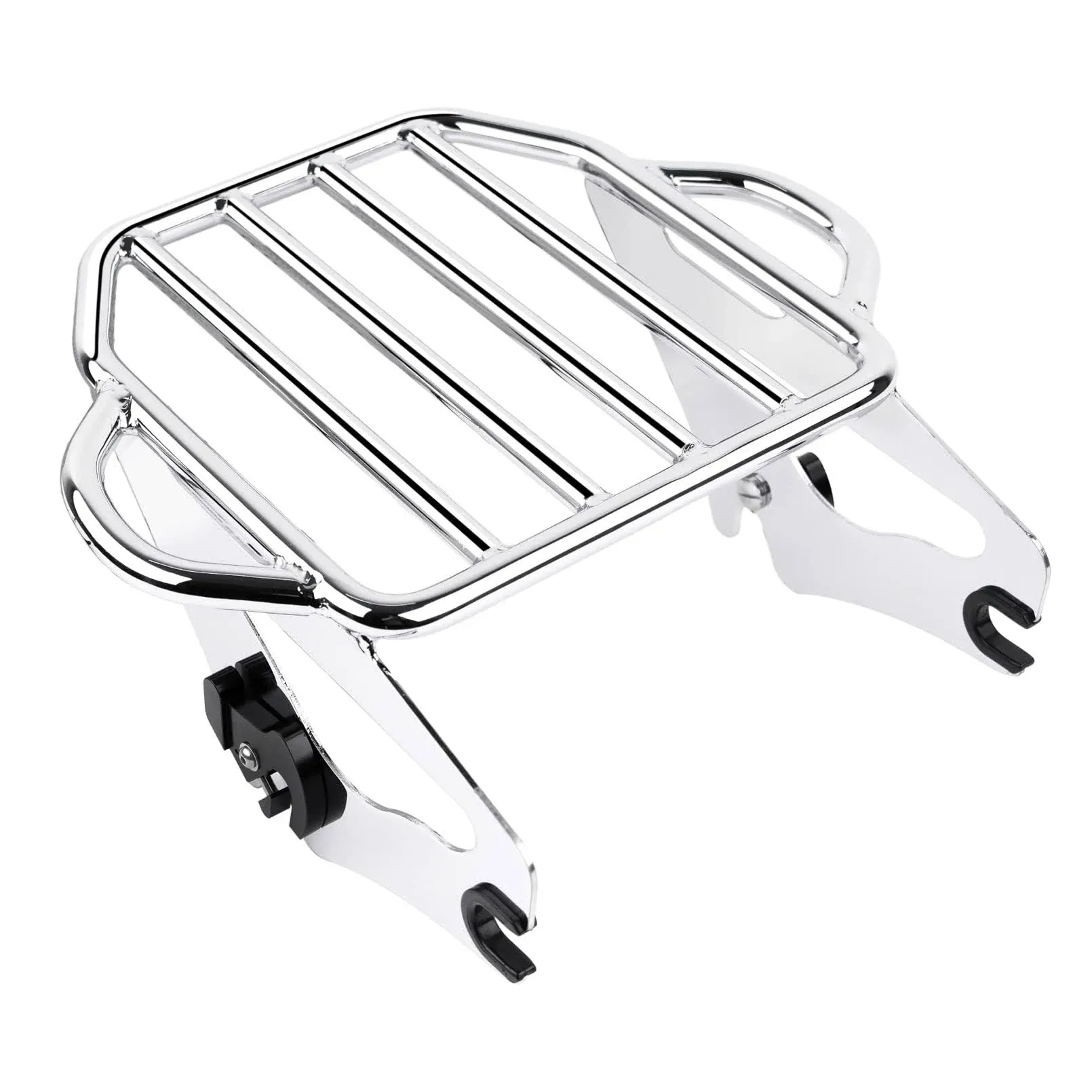 Benlari Chrome Detachable Luggage Rack 2-Up Mounting Rack Compatible for Harley Davidson Touring Road King Street Electra Glide 2009-2024 2021 2020 2019 2018 2017 2016 2015 2014 2013 2012 2011 2023