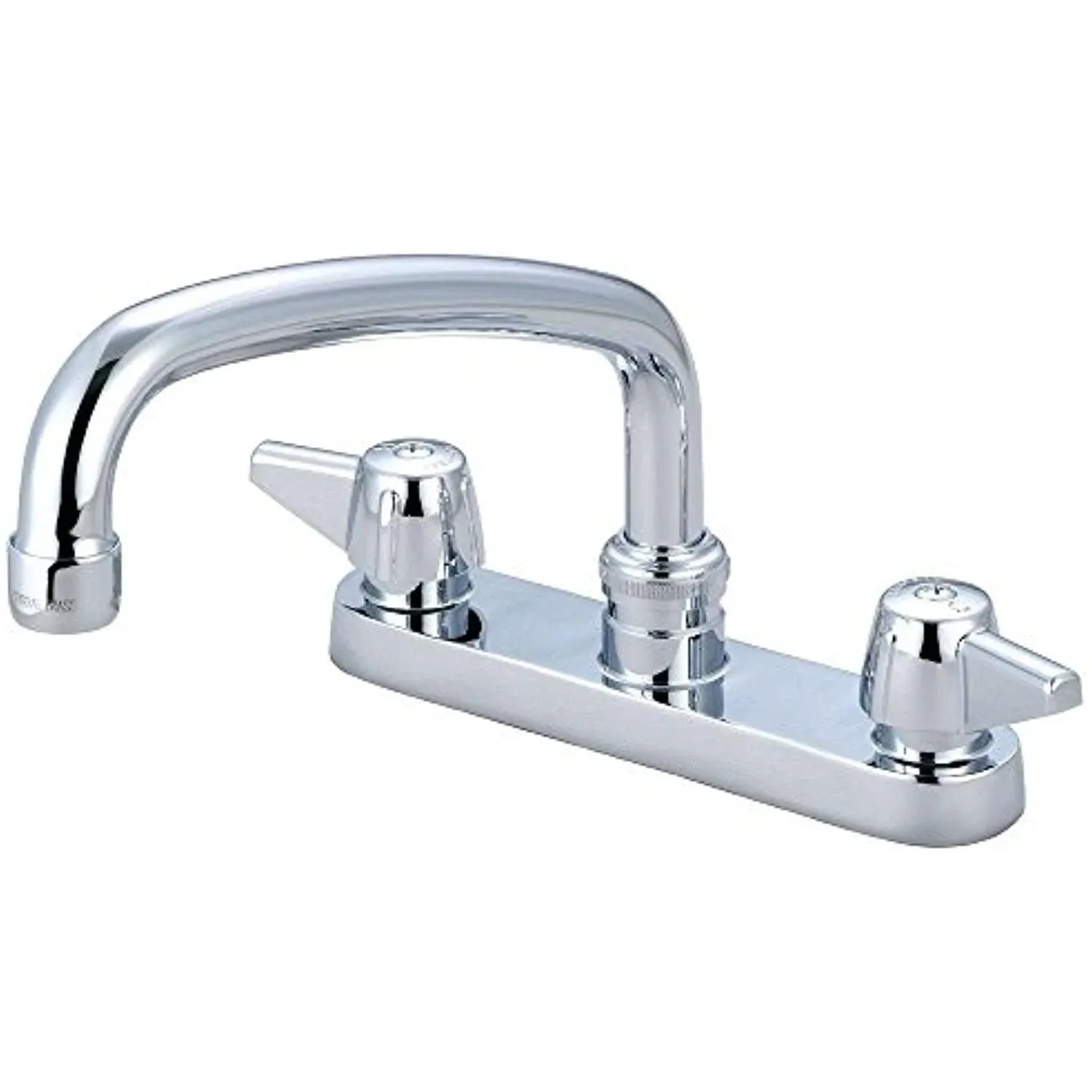 Central Brass 0125-A Two Handle 6" Installation Cast Brass Kitchen Faucet Chrome Commercial Quality Easy Installation