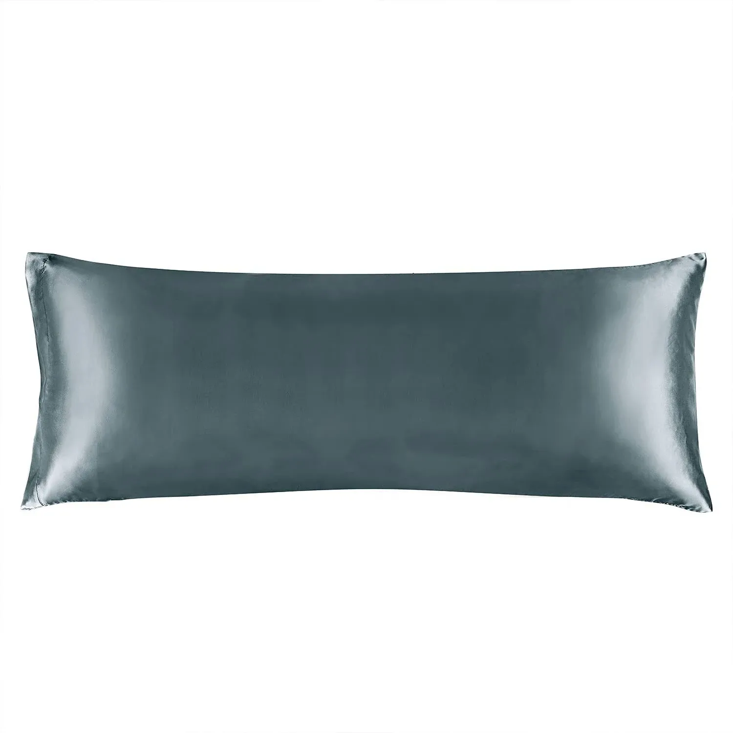 BEDELITE Satin Silk Body Pillow Pillowcase for Hair and Skin, Premium and Silky Space Grey Long Body Pillow Case Cover 20x54 with Envelope Closure