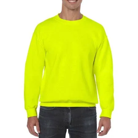 Gildan Mens Heavy Blend Crewneck Sweatshirt, XL, Safety Green, Men's