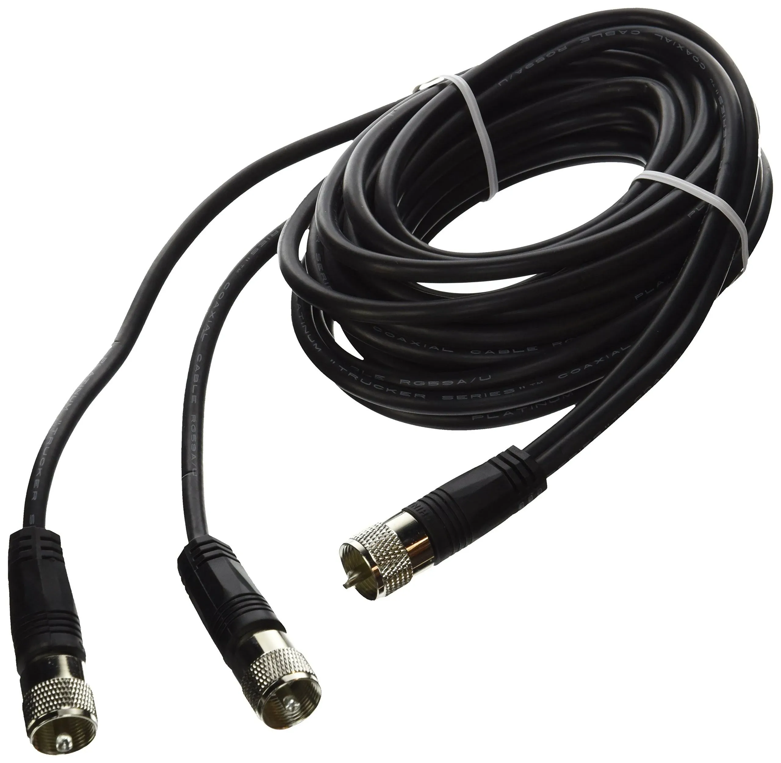 NEW ROADPRO RP-12CCP 12&#039; CB ANTENNA CO-PHASE COAX CABLE W/ 3 PL-259 CONNECTORS