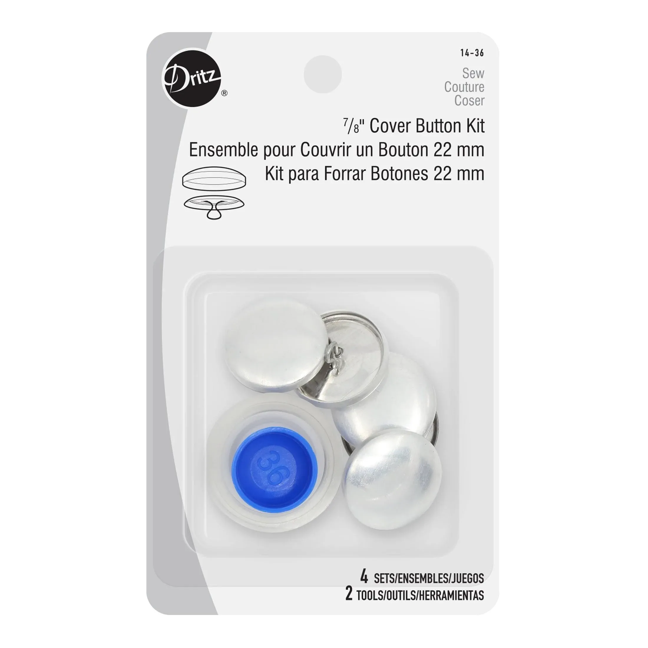 7/8’’ Cover Kit Buttons