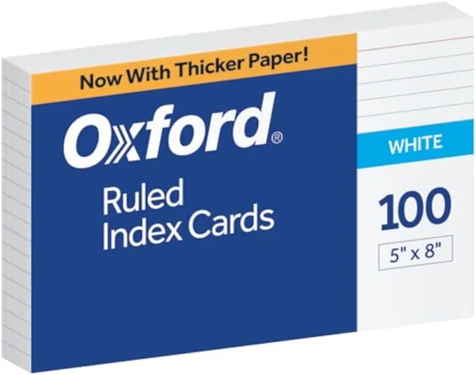 Ruled Index Cards 5 x 8