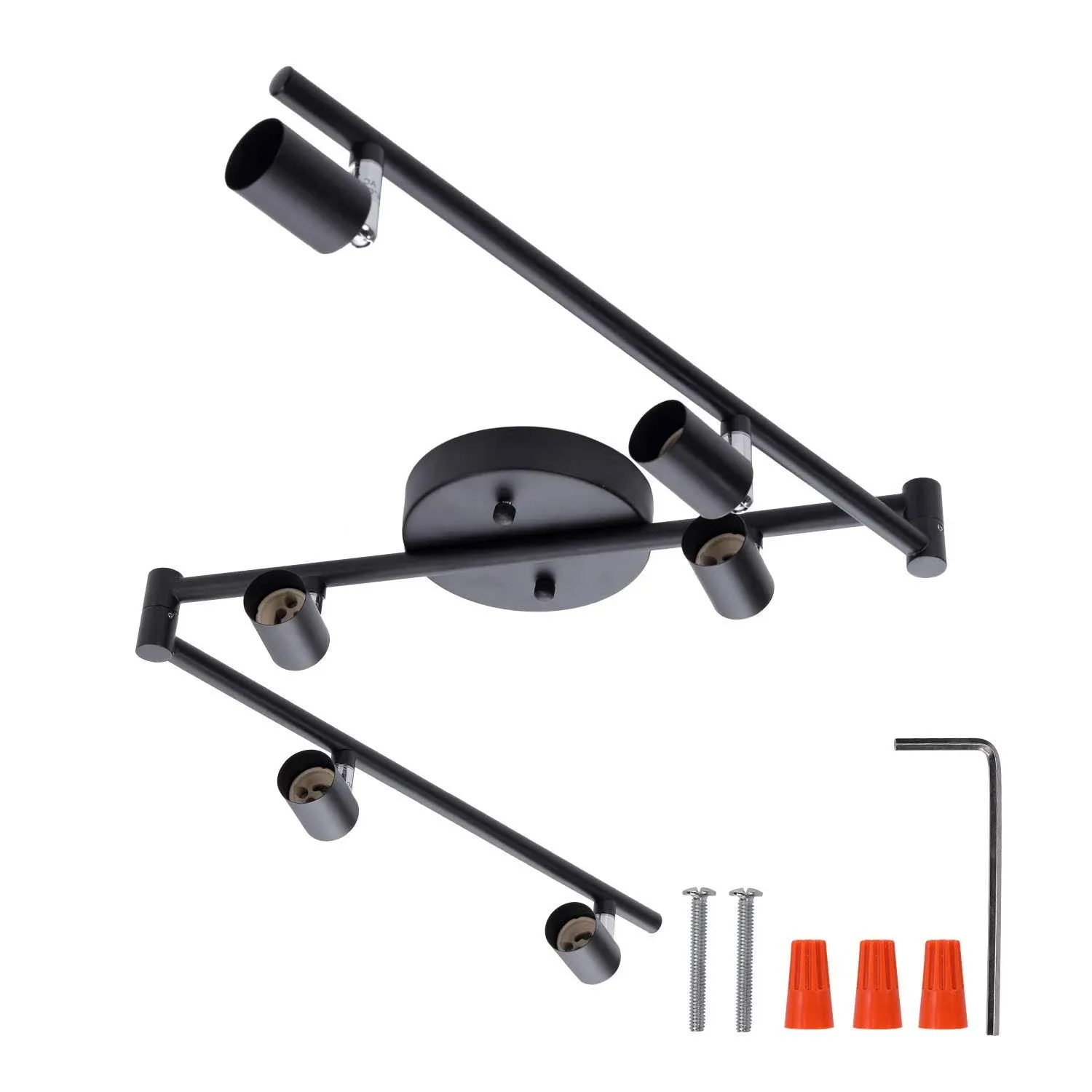 AIBOO 6-Light Adjustable Dimmable Track Lighting Kit