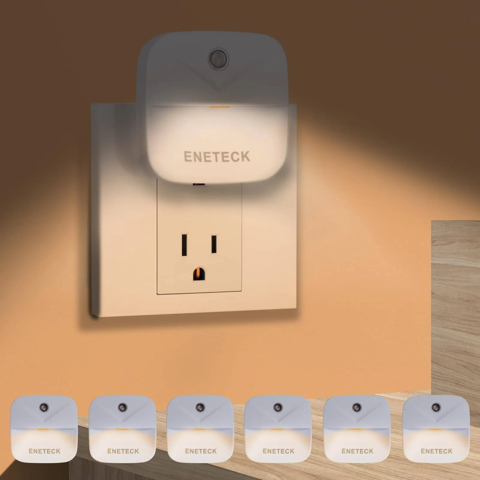 Eneteck Night Light, LED Night Lights Plug Into Wall, Dusk to Dawn Sensing ...